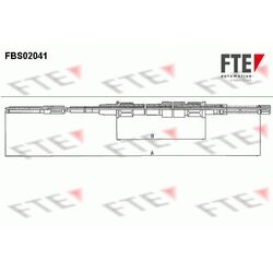 Ťažné lanko parkovacej brzdy FTE FBS02041