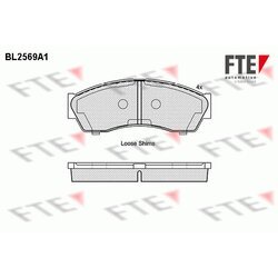 Sada brzdových platničiek kotúčovej brzdy FTE BL2569A1