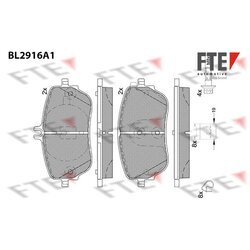 Sada brzdových platničiek kotúčovej brzdy FTE BL2916A1