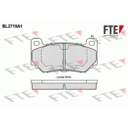 Sada brzdových platničiek kotúčovej brzdy FTE BL2719A1