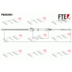 Ťažné lanko parkovacej brzdy FTE FBS02061