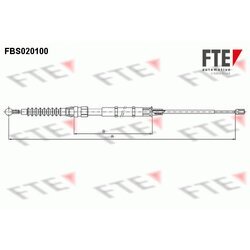Ťažné lanko parkovacej brzdy FTE FBS020100