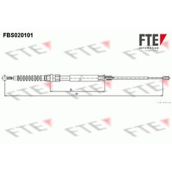 Ťažné lanko parkovacej brzdy FTE FBS020101