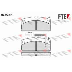 Sada brzdových platničiek kotúčovej brzdy FTE BL2423A1