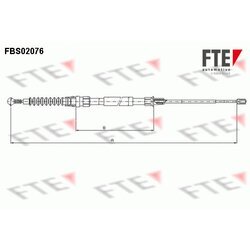 Ťažné lanko parkovacej brzdy FTE FBS02076