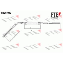 Ťažné lanko parkovacej brzdy FTE FBS03016