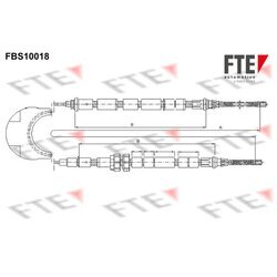 Ťažné lanko parkovacej brzdy FTE FBS10018