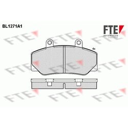 Sada brzdových platničiek kotúčovej brzdy FTE BL1271A1
