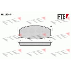 Sada brzdových platničiek kotúčovej brzdy FTE BL2159A1