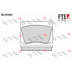 Sada brzdových platničiek kotúčovej brzdy FTE BL2244A1