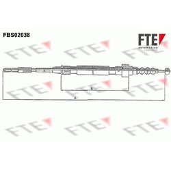 Ťažné lanko parkovacej brzdy FTE FBS02038
