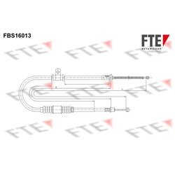 Ťažné lanko parkovacej brzdy FTE FBS16013