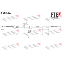 Ťažné lanko parkovacej brzdy FTE FBS25037