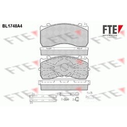 Sada brzdových platničiek kotúčovej brzdy FTE 9500028