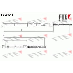 Ťažné lanko parkovacej brzdy FTE FBS02014