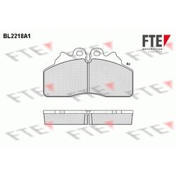 Sada brzdových platničiek kotúčovej brzdy FTE BL2218A1