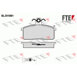 Sada brzdových platničiek kotúčovej brzdy FTE BL2818B1