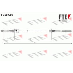 Ťažné lanko parkovacej brzdy FTE FBS02086