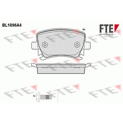 Sada brzdových platničiek kotúčovej brzdy FTE BL1896A4