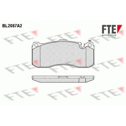 Sada brzdových platničiek kotúčovej brzdy FTE BL2087A2