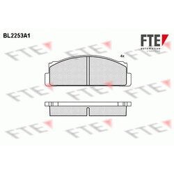 Sada brzdových platničiek kotúčovej brzdy FTE BL2253A1