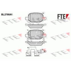 Sada brzdových platničiek kotúčovej brzdy FTE BL2766A1