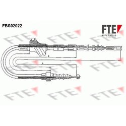 Ťažné lanko parkovacej brzdy FTE FBS02022
