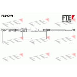 Ťažné lanko parkovacej brzdy FTE FBS02075