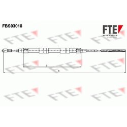 Ťažné lanko parkovacej brzdy FTE FBS03018