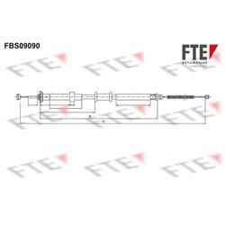 Ťažné lanko parkovacej brzdy FTE FBS09090