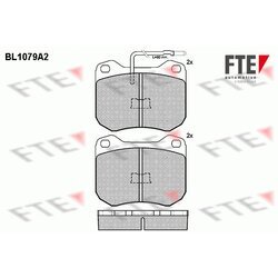 Sada brzdových platničiek kotúčovej brzdy FTE BL1079A2