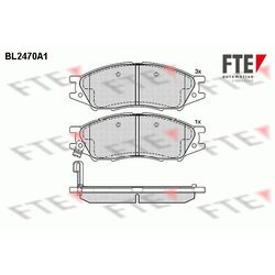 Sada brzdových platničiek kotúčovej brzdy FTE BL2470A1