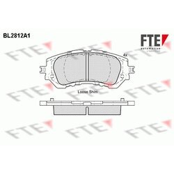Sada brzdových platničiek kotúčovej brzdy FTE BL2812A1