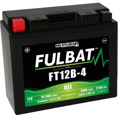 Batéria 12V FULBAT YT12B-4 GEL, 12V, 10Ah, 210A, bezúdržbová GEL technológia 150x69x130, (aktivovaná vo výrobe)