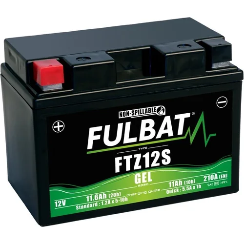 Batéria 12V FULBAT YTZ12S GEL, 12V, 11Ah, 210A, bezúdržbová GEL technológia 150x88x110, (aktivovaná vo výrobe)