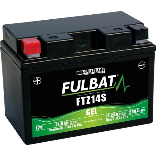 Batéria 12V FULBAT YTZ14S GEL, 12V, 11.2Ah, 230A, bezúdržbová GEL technológia 150x88x110, (aktivovaná vo výrobe)