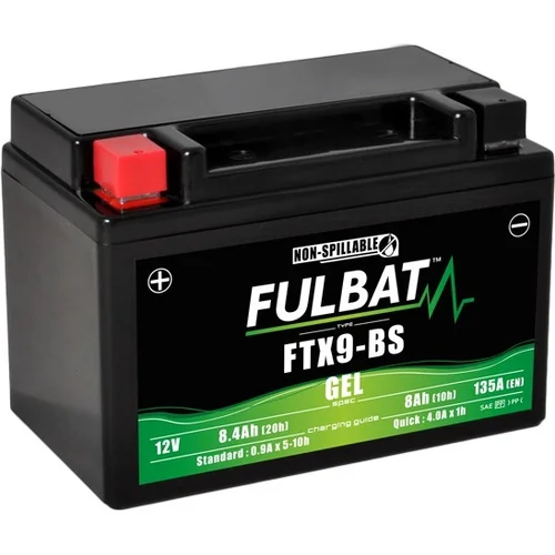 Batéria 12V FULBAT YTX9-BS GEL, 8Ah, 135A, bezúdržbová GEL technológia 150x87x105, (aktivovaná vo výrobe)