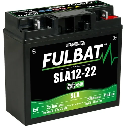 Batéria 12V FULBAT SLA12-22, 22Ah, 210A, bezúdržbová MF AGM, 182x77x168, (aktivovaná vo výrobe)