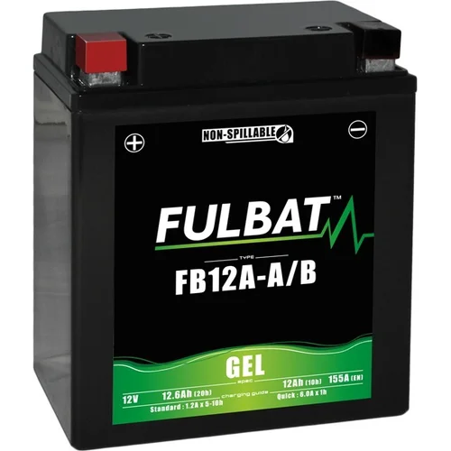 Batéria 12V FULBAT YB12A-A/B GEL, (12N12A-4A-1), 12V, 12Ah, 155A, bezúdržbová GEL technológia 134x80x161, (aktivovaná vo výrobe)