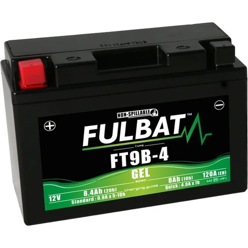 Batéria 12V FULBAT YT9B-4 GEL, 8Ah, 120A, bezúdržbová GEL technológia 150x68x105, (aktivovaná vo výrobe)