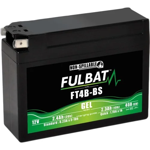 Batéria 12V FULBAT YT4B-BS GEL, 12V, 2,3Ah, 40A, bezúdržbová GEL technológia 113x38x85, (aktivovaná vo výrobe)