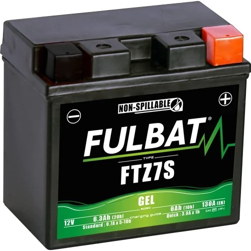 Batéria 12V FULBAT YTZ7S GEL, 6Ah, 130A, bezúdržbová GEL technológia 113x70x105, (aktivovaná vo výrobe)