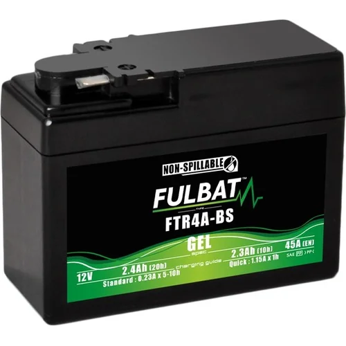 Batéria 12V FULBAT YTR4A-BS GEL, 12V, 2,3Ah, 45A, bezúdržbová GEL technológia 113x48x85, (aktivovaná vo výrobe)