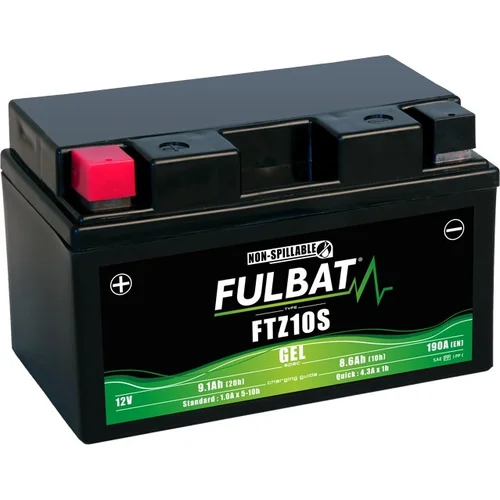 Batéria 12V FULBAT YTZ10S GEL, 12V, 8.6Ah, 190A, bezúdržbová GEL technológia 150x88x93, (aktivovaná vo výrobe)