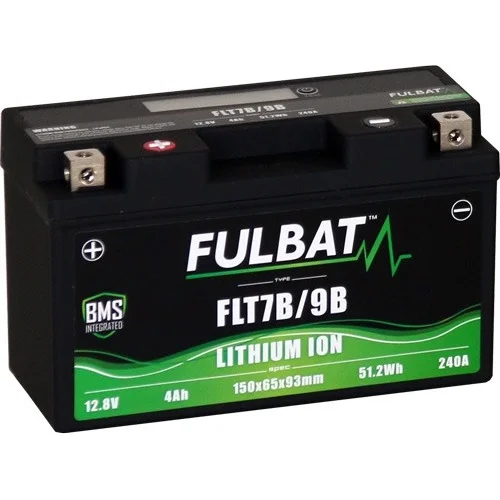 Lítiumová batéria LiFePO4 YT7B-BS FULBAT YT9B-BS 12V, 4Ah, 240A, hmotnosť 0,56 kg, 150x65x93