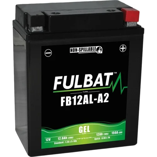 Batéria 12V FULBAT YB12AL-A2 GEL, 12V, 12Ah, 150A, bezúdržbová GEL technológia 134x80x161, (aktivovaná vo výrobe)