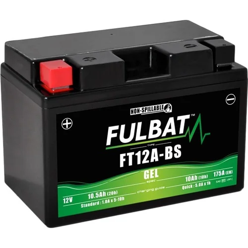 Batéria 12V FULBAT YT12A-BS GEL, 12V, 10Ah, 175A, bezúdržbová GEL technológia 150x88x105, (aktivovaná vo výrobe)