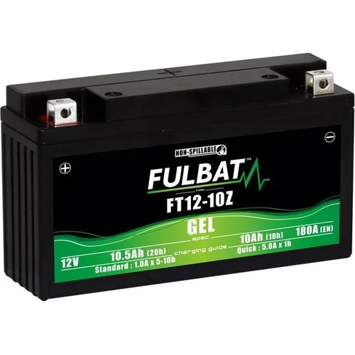 Batéria 12V FULBAT YT12-10Z GEL, 10Ah, 180A, bezúdržbová GEL technológia 194x59x112, (aktivovaná vo výrobe)