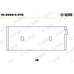 Ojničné ložisko GLYCO 01-4259/4 STD