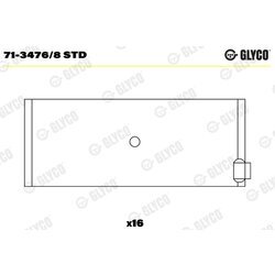 Ojničné ložisko GLYCO 71-3476/8 STD